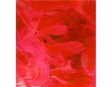 50G ASST RED FEATHERS