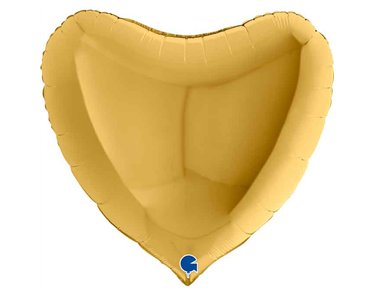 36IN GOLD HEART FOIL BALLOON