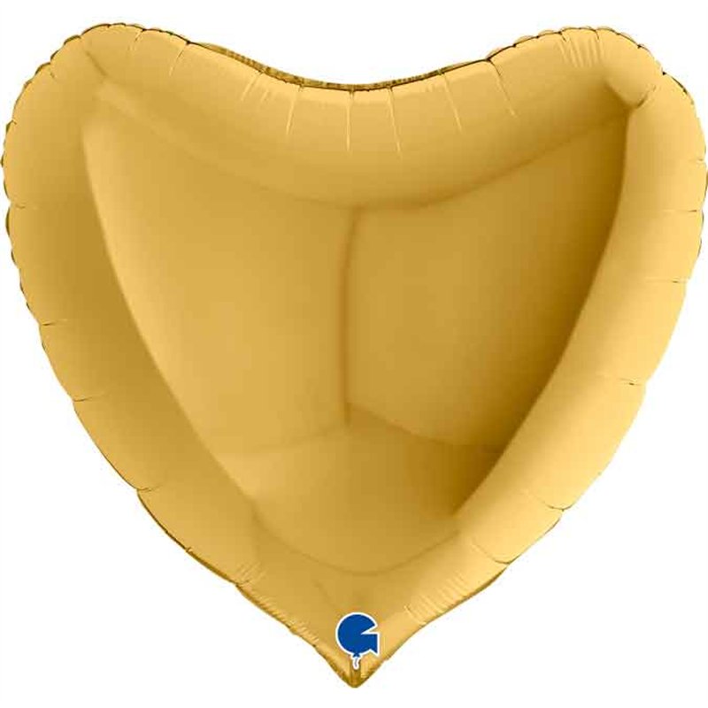 36IN GOLD HEART FOIL BALLOON