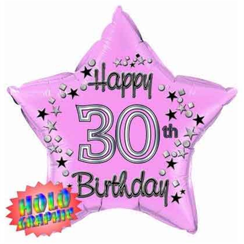 22IN 30TH PINK FOIL BALLOON