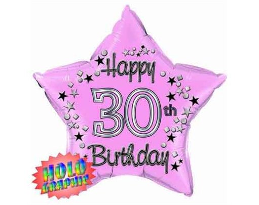 22IN 30TH PINK FOIL BALLOON
