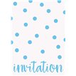 (8) PASTEL BLUE DOT INVITATIONS