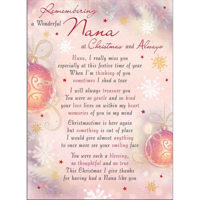 NANA GRAVESIDE CARD  6S
