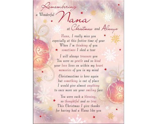 NANA GRAVESIDE CARD  6S