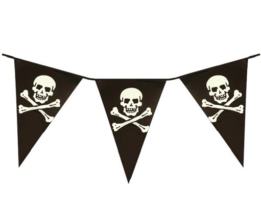 12FT PIRATE BUNTING 11 FLAGS