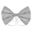 12X7CM SILVER GLITTER BOW TIE