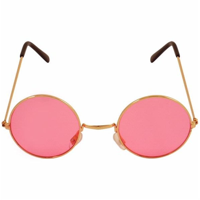 GOLD GLASSES WITH PINK LENS