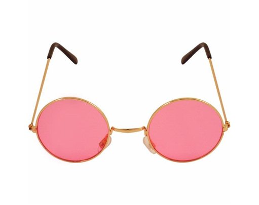 GOLD GLASSES WITH PINK LENS