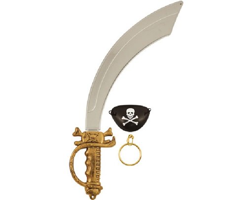 PIRATE SWORD/EYEPATCH/EARRING ADULT