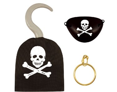 PIRATE HOOK/EYE PATCH/EARRING