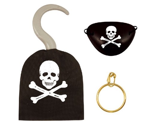 PIRATE HOOK/EYE PATCH/EARRING