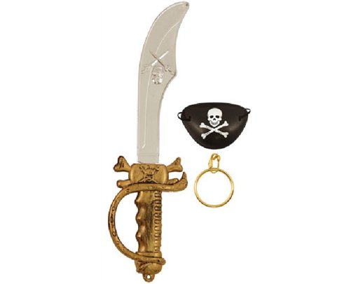 PIRATE SWORD/EYEPATCH/EARRING CHILD