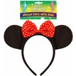 MOUSE EARS HEADBAND WITH RED BOW