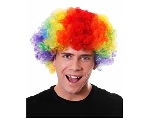 RAINBOW ADULT CLOWN WIG