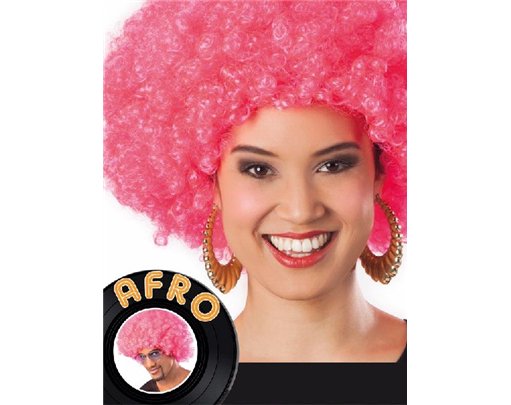 PINK AFRO WIG