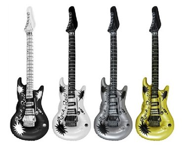 106CM 4ASST INFLATABLE ROCK N ROLL GUITAR