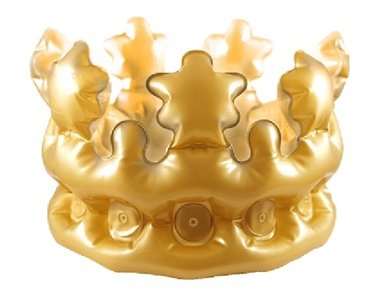 33.5CM ADULT INFLATABLE GOLD CROWN