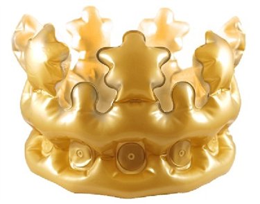 30CM CHILD INFLATABLE GOLD CROWN