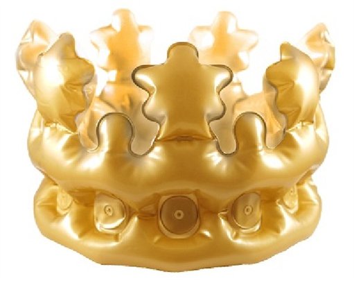 30CM CHILD INFLATABLE GOLD CROWN