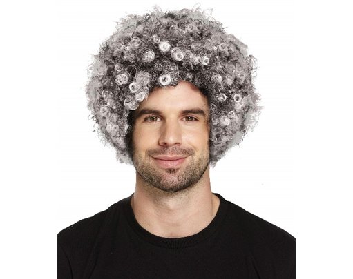 GREY AFRO WIG