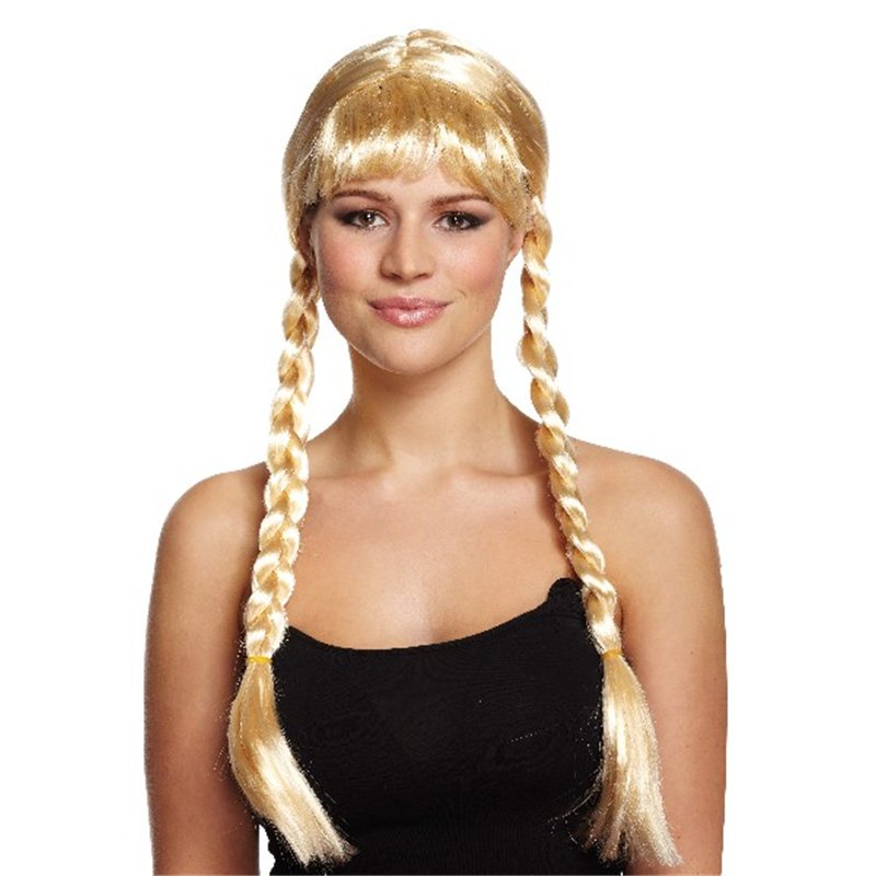 LONG BLONDE WIG WITH PLAITS