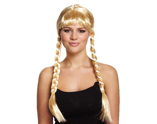 LONG BLONDE WIG WITH PLAITS