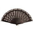 45X25CM BLACK FAN LACE