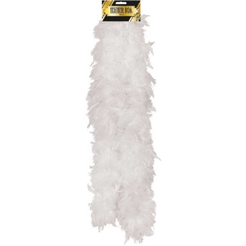 150CM WHITE FEATHER BOA
