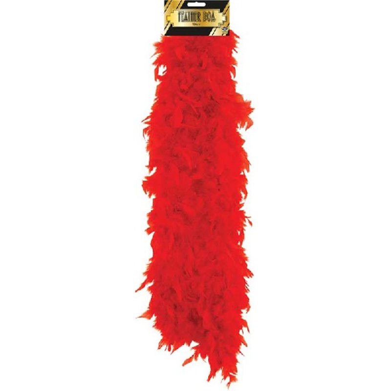 150CM RED FEATHER BOA