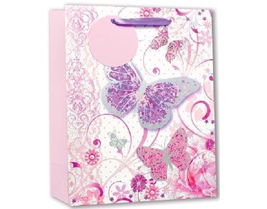 BUTTERFLIES LARGE G/BAG  6S