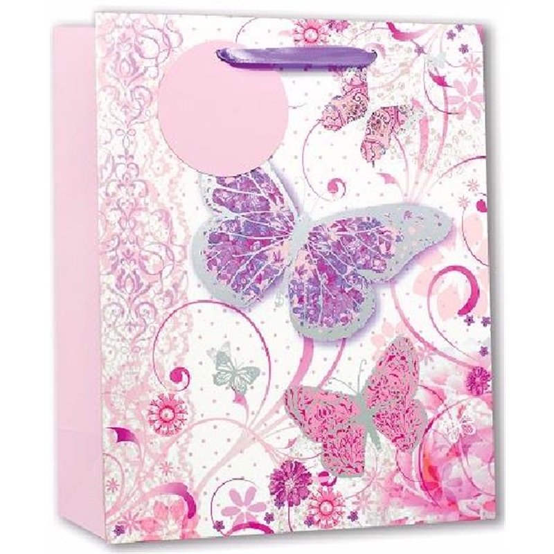 BUTTERFLIES LARGE G/BAG  6S