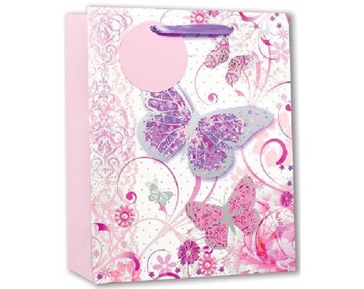 BUTTERFLIES LARGE G/BAG  6S