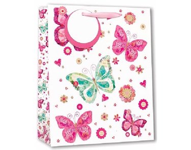 BUTTERFLIES LARGE G/BAG  6S