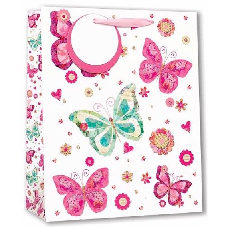 BUTTERFLIES LARGE G/BAG  6S