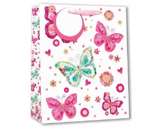 BUTTERFLIES LARGE G/BAG  6S