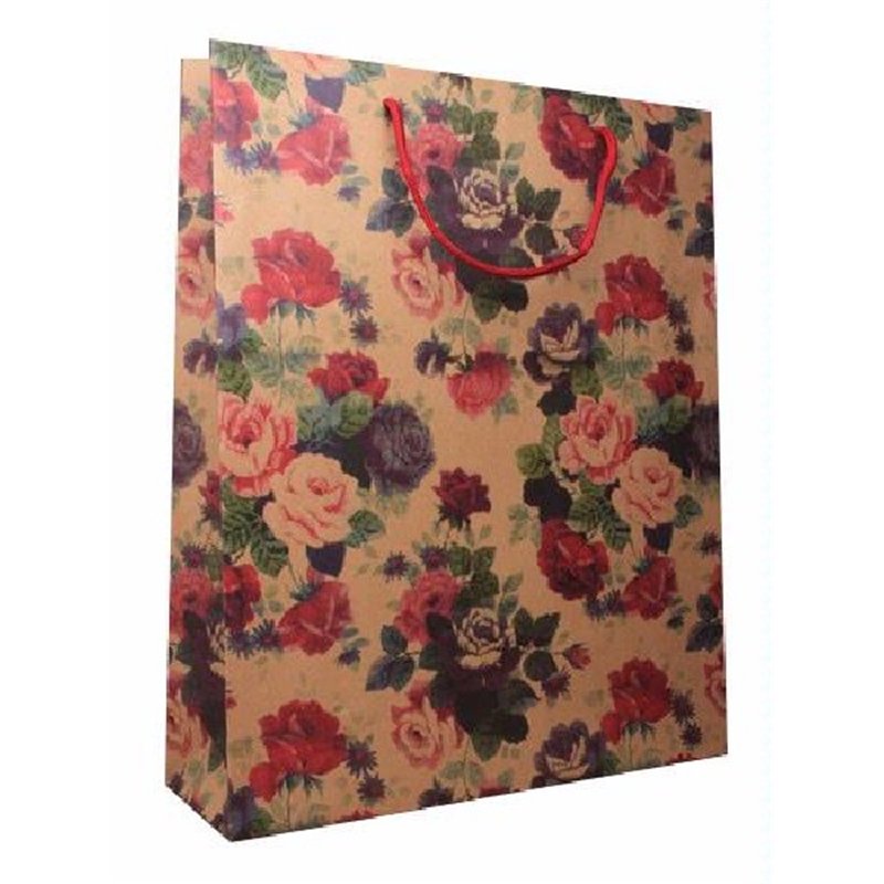 FLORAL PRINT ROSE XLG G/BAG  12S