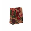 14.5X11.5X6CM BROWN PAPER FLORAL G/BAG  12S