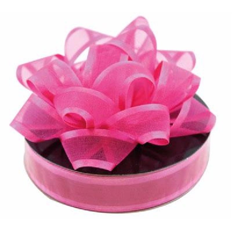FUCHSIA ORGANZA RIBBON  12S