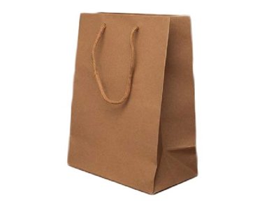 NATURAL BROWN MEDIUM GIFT BAG  12S