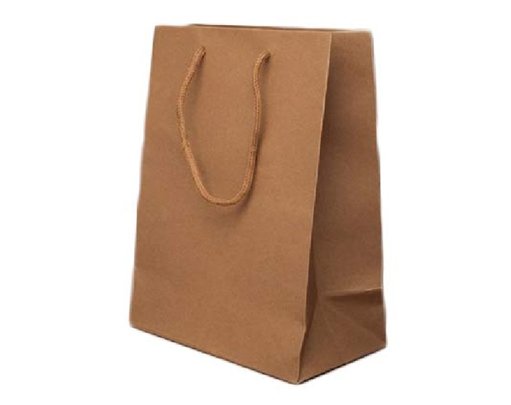 NATURAL BROWN MEDIUM GIFT BAG  12S