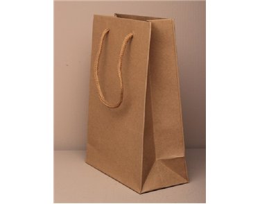 NATURAL BROWN PERFUME GIFT BAG  12S