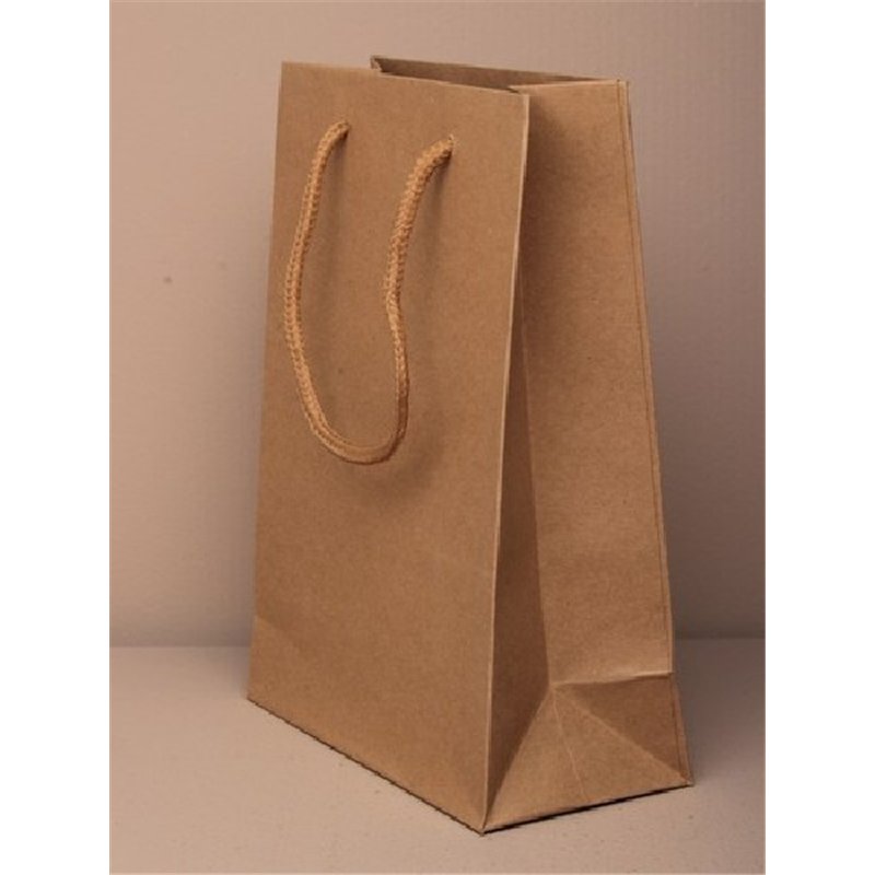 NATURAL BROWN PERFUME GIFT BAG  12S