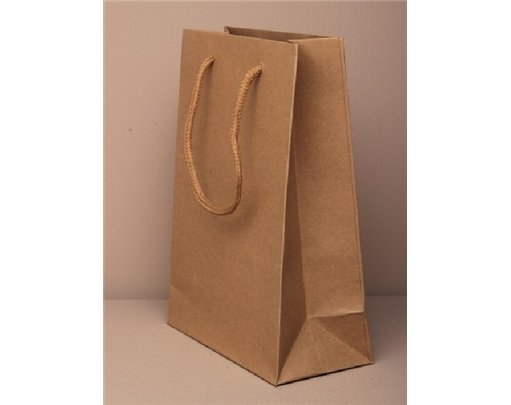NATURAL BROWN PERFUME GIFT BAG  12S