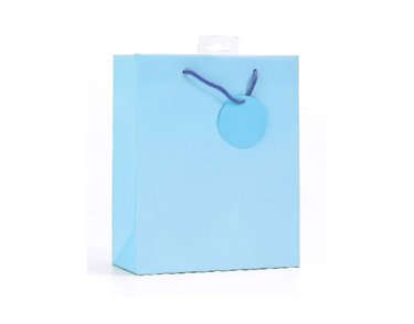 PLAIN LIGHT BLUE MEDIUM G/BAG  6S