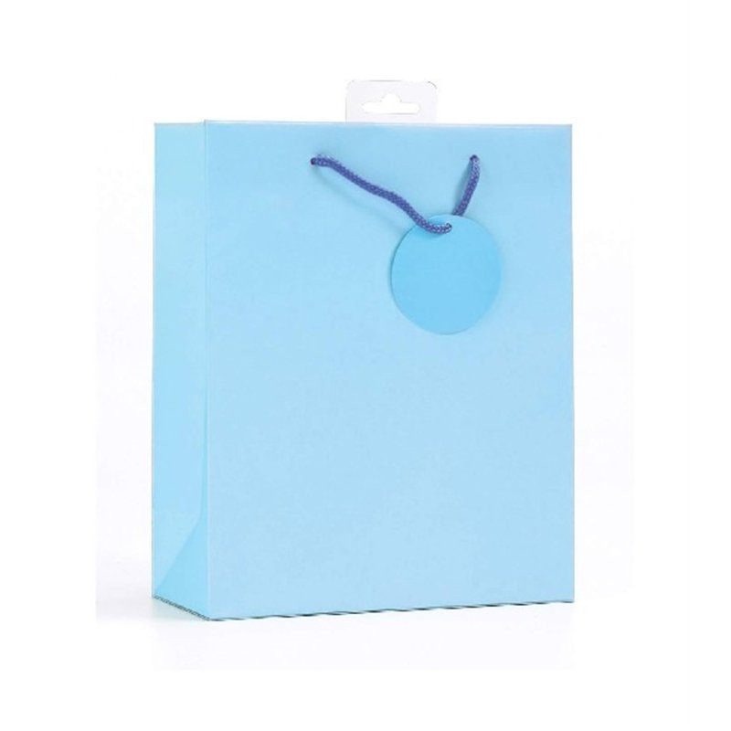PLAIN LIGHT BLUE MEDIUM G/BAG  6S