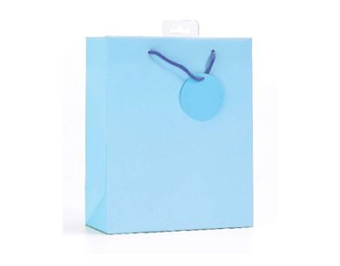 PLAIN LIGHT BLUE LARGE G/BAG  6S