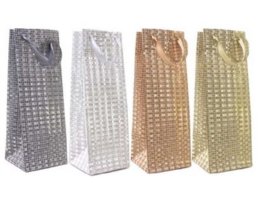 4ASST GLITTER BAG BOTTLE G/BAG  12S