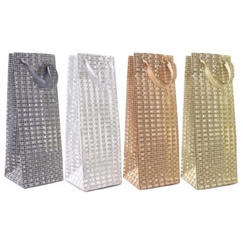 4ASST GLITTER BAG BOTTLE G/BAG  12S