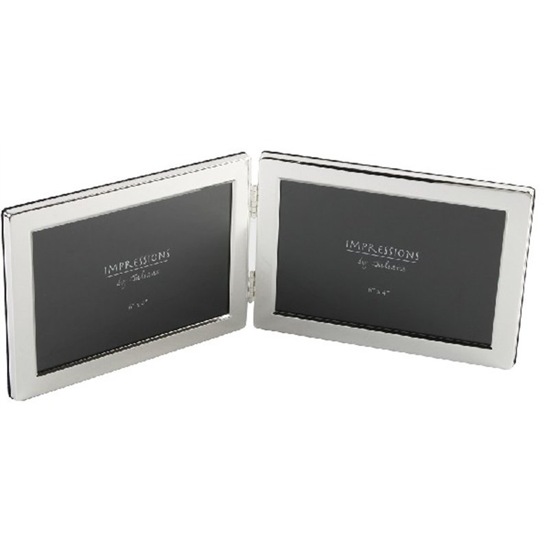 SILVERPLATED DOUBLE 4x6in FRAME