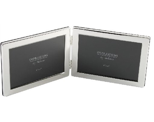 SILVERPLATED DOUBLE 4x6in FRAME